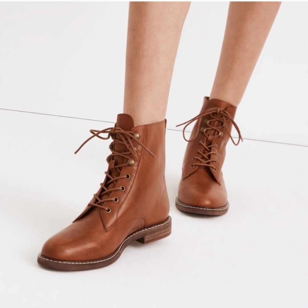Elegant Tan Lace-Up Boots